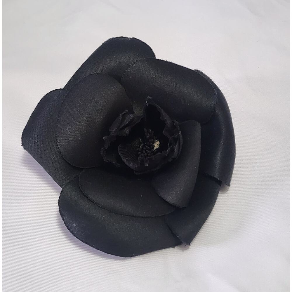 US Based Vintage Authentic CHANEL Camellia Brooch Pin Large 5" for Dress or Top